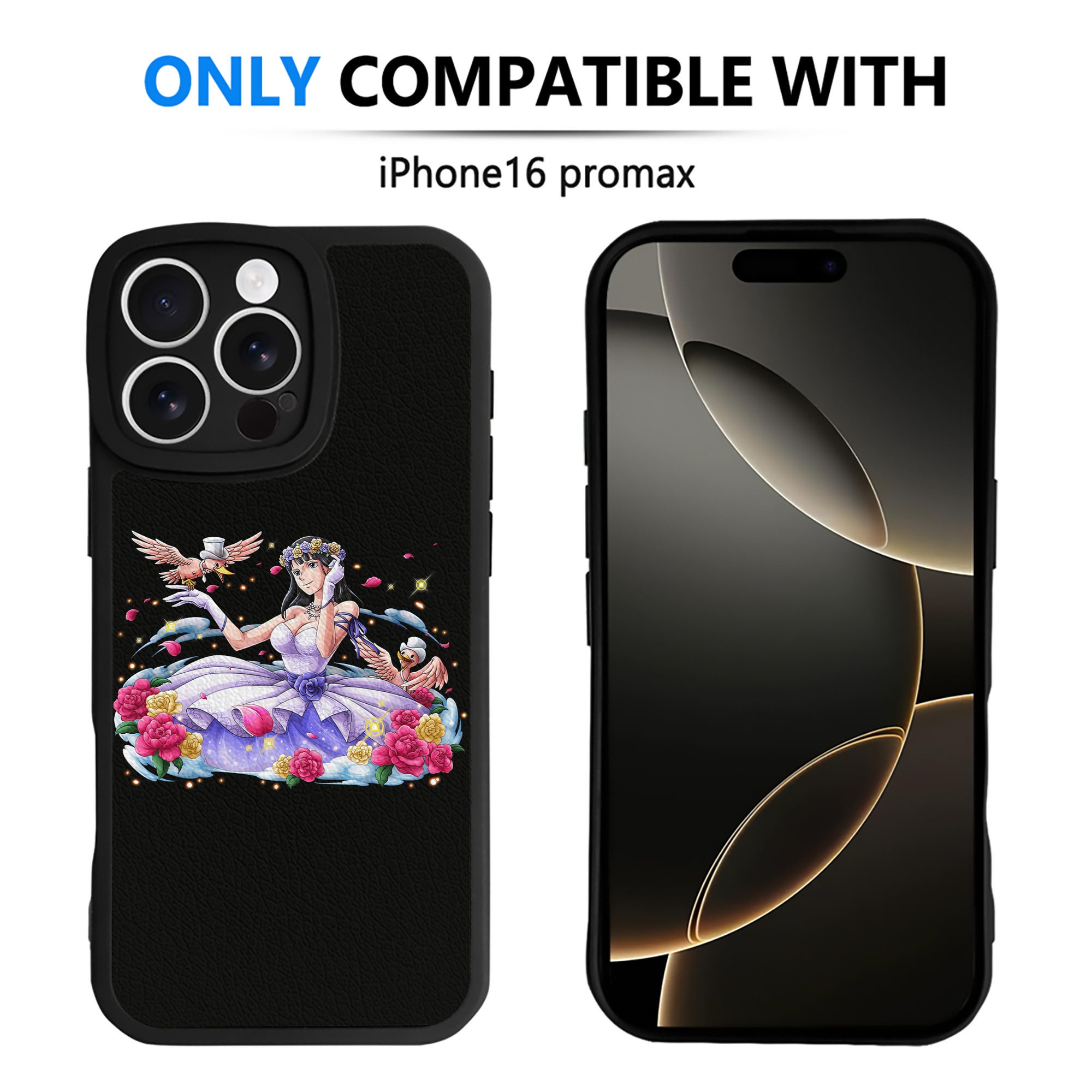 （画像用） ワンピース ニコ・ロビン ONE PIECE Nico Robin 【iPhone 16シリーズ対応】シリコンスマホケース（レザー調） 材質：シリコン